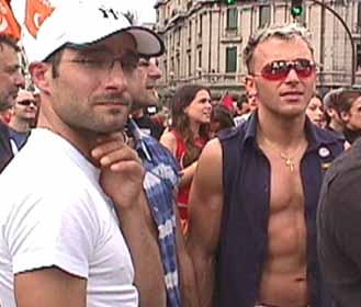 Manifestanti al Gay Pride di Padova - Foto G. Dall'Orto
