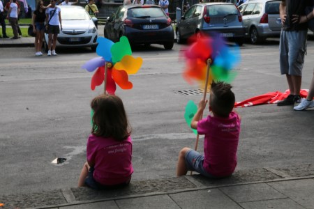 Bambini al "Catania Pride" 2017.