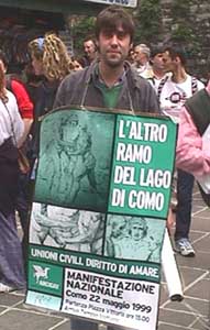 Manifestante a Como - 22-5-2004