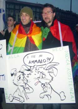 Protesta per i Pacs a Milano, 15 febbraio 2006.