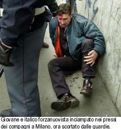 Neofascista ferito dai _compagni_ e sanguinante - da un sito antifascista