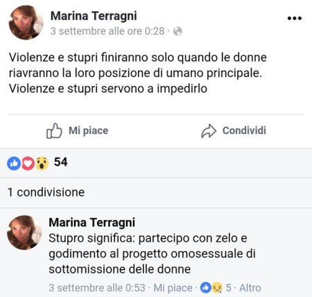 I tweets di Marina Terragni citati nel testo.