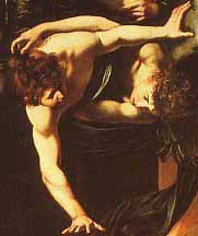 Caravaggio - Angeli adolescenti abbracciati
