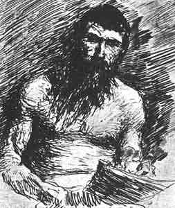 Vincenzo Gemito nel 1887 - Autoritratto