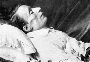 Ritratto di Giacomo Leopardi sul letto di morte - 1837