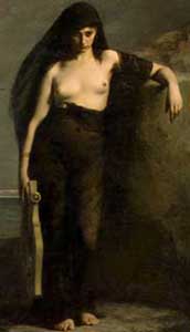 Claude-Auguste Mengin - Saffo sulla rupe di Leucade - 1877