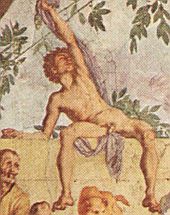 Pontormo, dettaglio dall'affresco Vertumno e Pomona