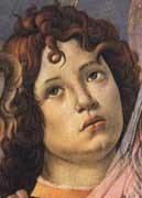 Botticelli - Angelo dalla ''Madonna della Melagrana'' [1487].