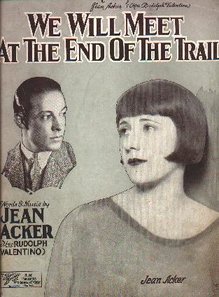 Una canzone scritta da Jean Acker per la morte di Valentino - 1926