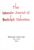 The intimate journal of Rodolfo Valentino, 1931 (Collezione G. B. Brambilla)