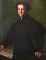 Bronzino: Lorenzo Lenzi adolescente con libro di poesie d'amore. [1533 ca. Foto G. Dall'Orto].