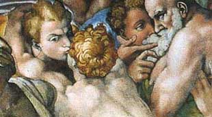 Michelangelo, Il bacio mistico dei beati in paradiso - Vaticano, Cappella sistina