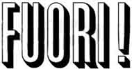 Logo di Fuori!, la prima rivista gay italiana.