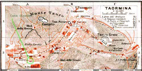 Mappa di Taormina, 1912