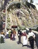 La salita per Anacapri (scala fenicia) a inizio Novecento.