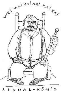 Caricatura di Magnus Hirschfeld come Sexual-Koenig