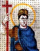 Ludovico il pio ritratto in una miniatura dell'840 ca.