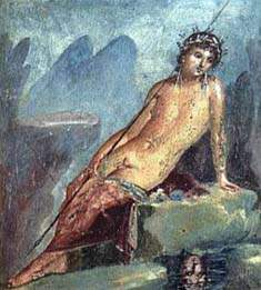 Narciso. Affresco romano del I secolo d.C.
