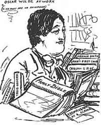 Oscar Wilde. Caricatura di Beardsley