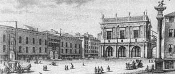 Piazza della Loggia a Brescia nel 1750