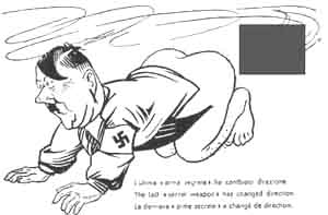 Cartolina erotico-satirica contro Hitler, 1944 circa.