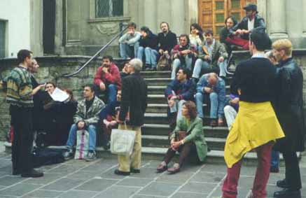 I partecipanti alla gita storica gay di Como