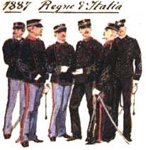 Uniformi italiane del 1887.
