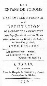 Frontespizio dell'edizione 1790 di Les enfants de Sodome
