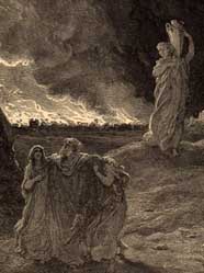 La distruzione di Sodoma, dettaglio da incisione di Gustave Doré