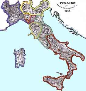 L'Italia in una mappa del 1855