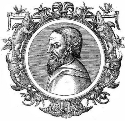 Ritratto ideale di Aristotele in una incisione del 1574