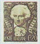 Francobollo commemorativo italiano per l'Alfieri, 1949