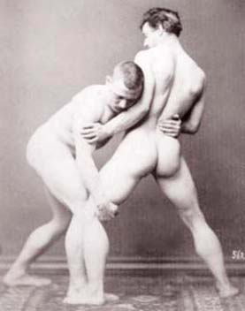 Lottatori. Foto accademica, 1880-1890.