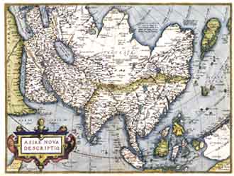 La mappa dell'Asia di Abraham Ortelius [1570]