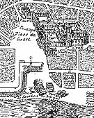 Mappa di Place de Greve nel 1700 circa