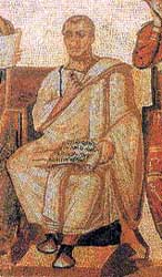 Mosaico romano con ritratto di Virgilio
