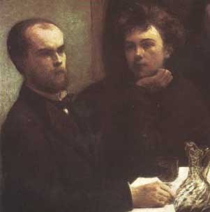 Verlaine e Rimbaud ritratti insieme nel 1872 da Fantin-Latour