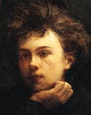 Arthur Rimbaud all'epoca della relazione con Verlaine, ritratto da Fantin-Latour [1872]