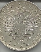Moneta da due lire del 1905 (dettaglio)