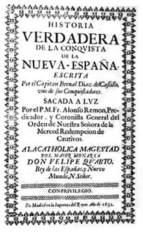 Frontespizio della prima edizione a stampa della ''Historia verdadera'' [1632]