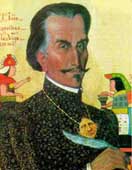 Garcillaso de la Vega in un ritratto ideale di Gonzalez Gamarra.
