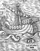 Nave spagnola da un'incisione di Sebastian Muenster del 1545