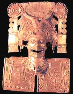 Pettorale rituale azteco in oro