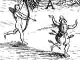 Un indiano trafigge un invasore europeo [1606]
