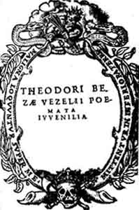 Theodori Bezae, Iuvenilia - Frontespizio