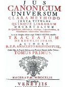 Frontespizio dello ''Jus Canonicum universum'' di Reiffenstuel