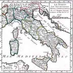 L'Italia in una mappa del 1756