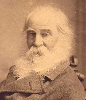 Una fotografia di Walt Whitman (1819-1892) in tarda età