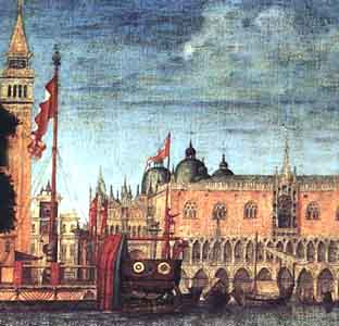 Palazzo ducale nel 1516. Dettaglio da un quadro del Carpaccio.