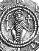 Vescovo. Da una moneta episcopale del 1244 circa